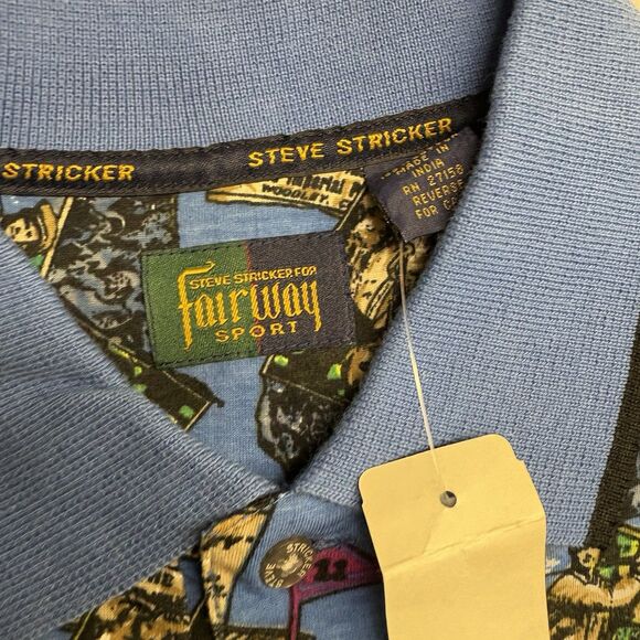 Steve Stricker Fairway Sport Golfer Woodley Flier Golf Polo Shirt XL Vintage NWT - Picture 3 of 6